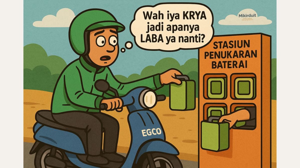 saham KRYA dan LABA